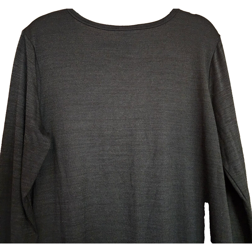 Gap Womens Pullover V-Neck Sweater Size XL Black Lightweight Split Seams - Picture 9 of 10
